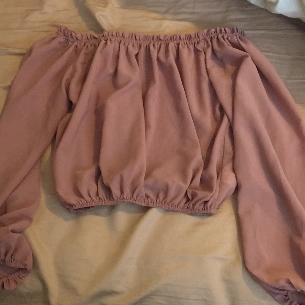 Pink off shoulder top